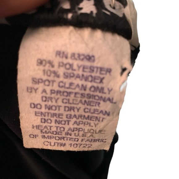 Vintage Black Evening Dress with Splash Rhinestones Size 9/10 - Picture 8 of 8